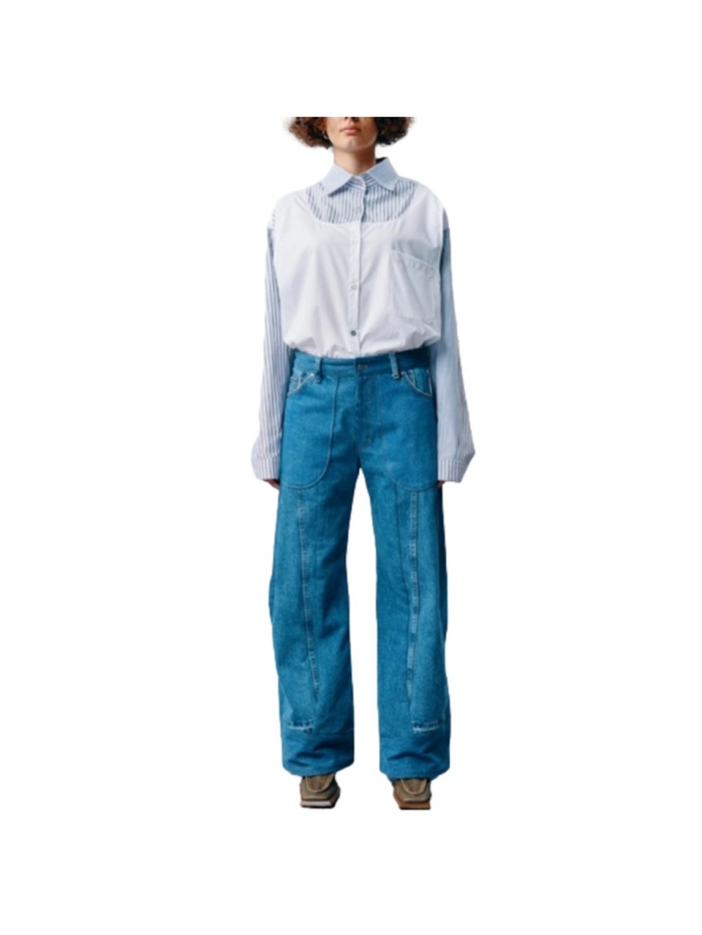 RE-PULL Dark Wash Denim Wide Leg Jeans 100% Upcycled Modern Made in Canada 32x32